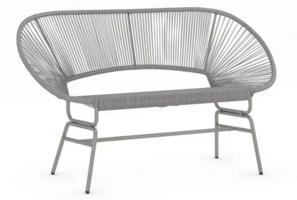 Lois synthetic rattan garden sofa, grey