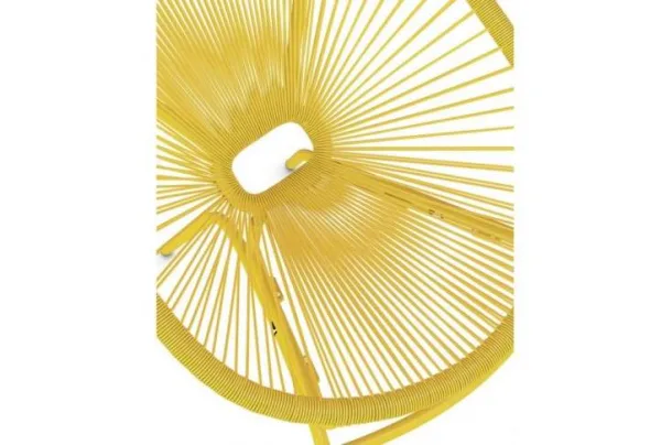 Lois synthetic rattan garden armchairs, yellow - image 3