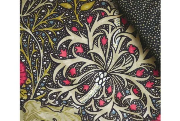 William morris seaweed bedding in black