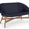 Capri Rattan Weave Garden Sofa, Navy