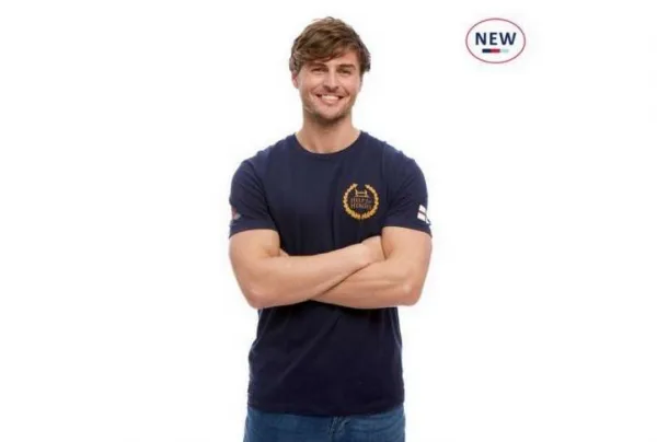 Help for heroes england flag & rose t-shirt, navy