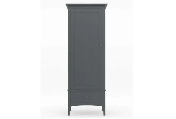 Hasting single wardrobe, dark grey