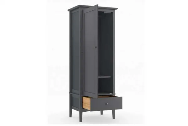 Hasting single wardrobe, dark grey