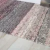 Blush Ombre Striped Distressed Shaggy Rug - Murano