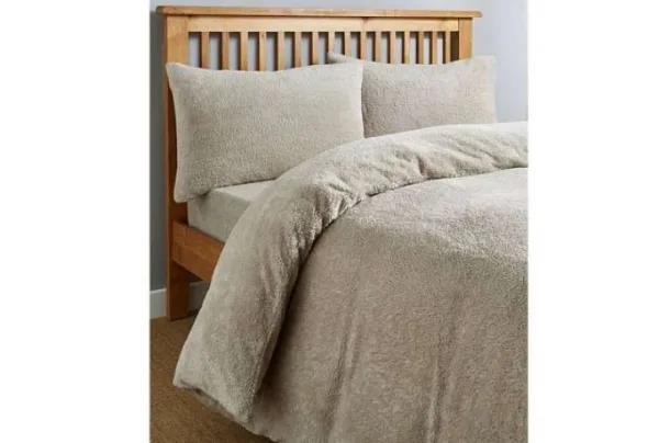 Supersoft cuddle fleece duvet set, natural