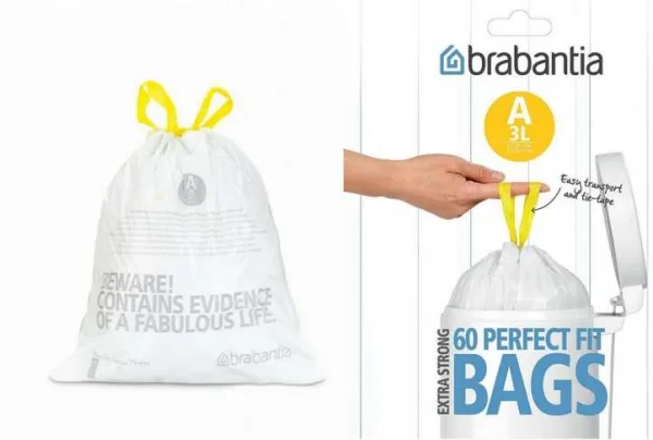 Brabantia bin liners, size a, 3 litres - 60 bags