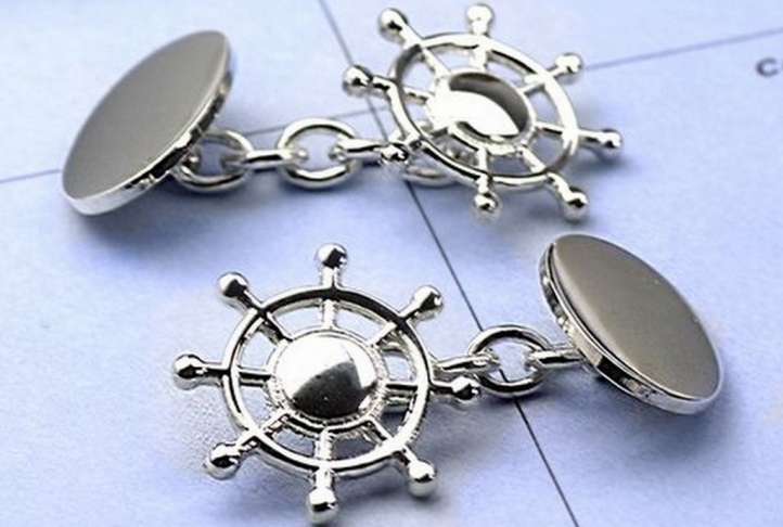 Silver ships wheel cufflinks Silver ships wheel cufflinks - image 3