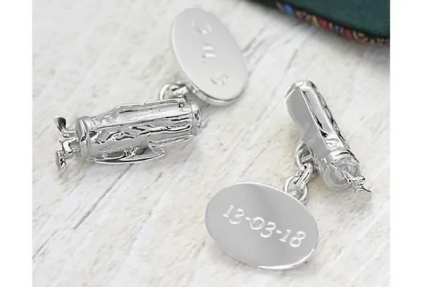 Silver Golf Bag Cufflinks