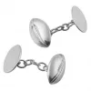 Silver Rugby Ball Cufflinks
