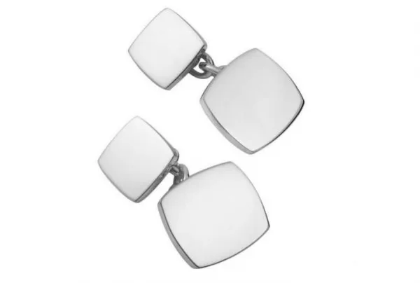 Silver Lozenge Cufflinks