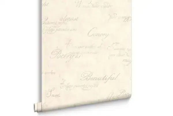 Concrete script ivory wallpaper, 10 metres