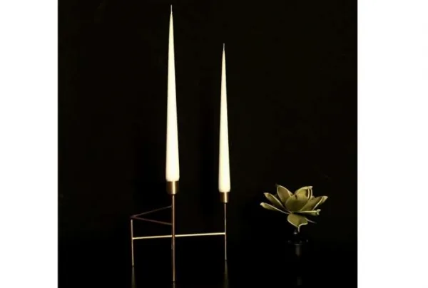 6 x Hand Dipped Taper Candle – White, 32 cm