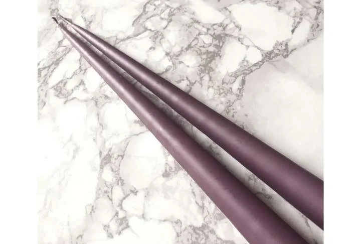 6 x hand dipped taper candle – french lavender, 32 cm 6 x hand dipped taper candle – french lavender, 32 cm - image 2