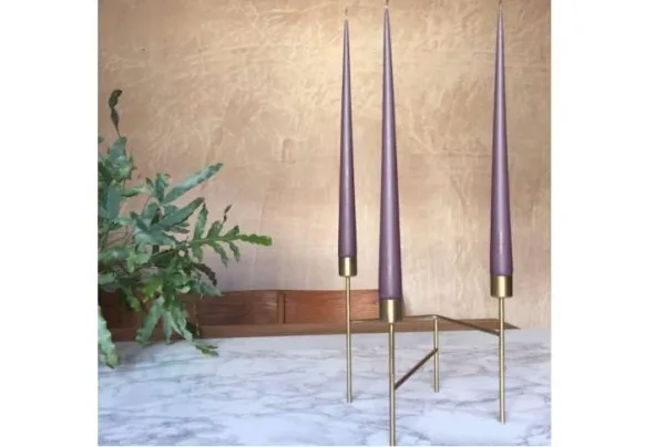 6 x Hand Dipped Taper Candle – French Lavender, 32 cm