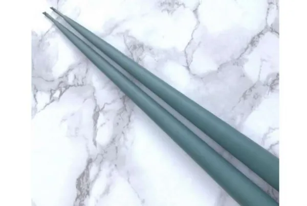 6 x hand dipped taper candle – jade, 32 cm