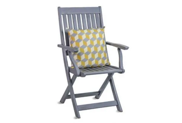 Mustard garden cushion, 45 x 45cm - image 3