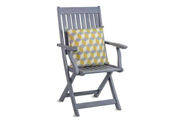Mustard garden cushion, 45 x 45cm Mustard garden cushion, 45 x 45cm - image 3