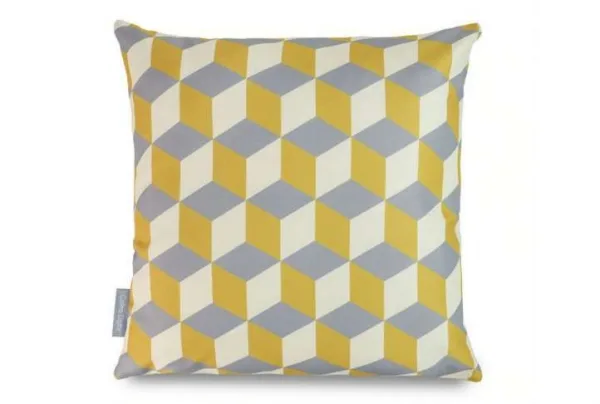 Mustard garden cushion, 45 x 45cm