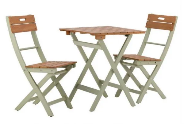 Florenity verdi green 2 seat folding set