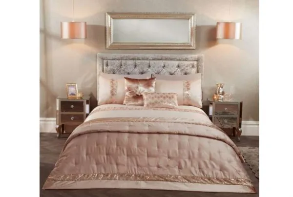 Boutique rene rose gold duvet set