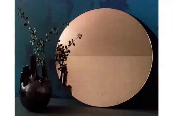Rose Gold Sun Mirror, 50cm Diameter