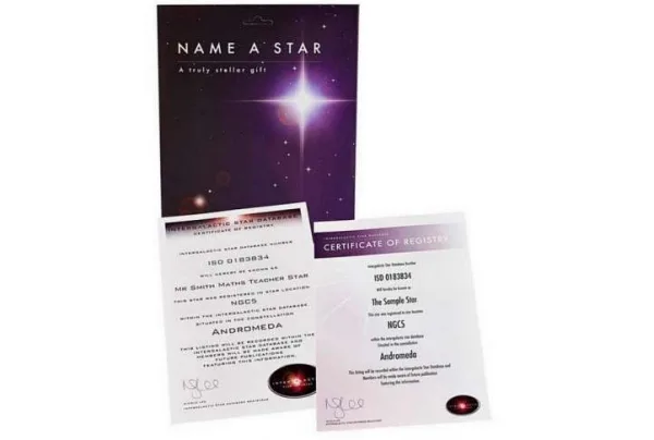 Personalised name a star gift