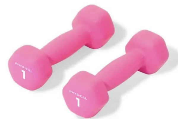 1. 0kg - neo-hex dumbbells, anti-roll & comfy x2