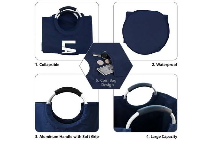 Dokehom 82l collapsible washing bag, dark blue Dokehom 82l collapsible washing bag, dark blue - image 2
