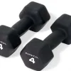 4.0kg - Neo-Hex Dumbbells, Anti-Roll & Comfy x2