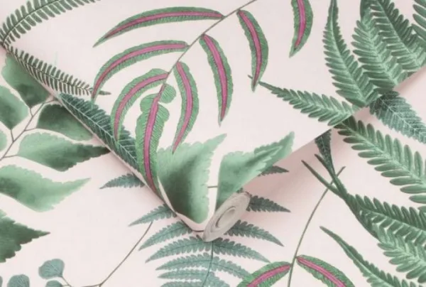 Midsummer fern blush wallpaper, 10 metres