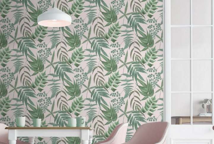 Midsummer fern blush wallpaper, 10 metres Midsummer fern blush wallpaper, 10 metres