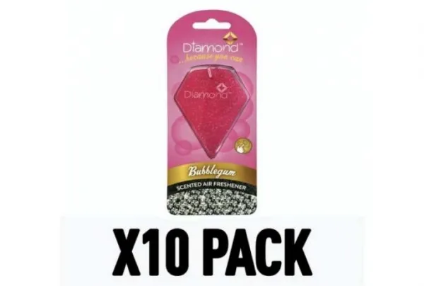 Bubblegum diamond car air freshener x 10