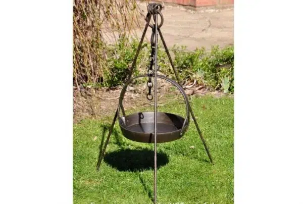 Kadai cooking tripod with chain, 95cm