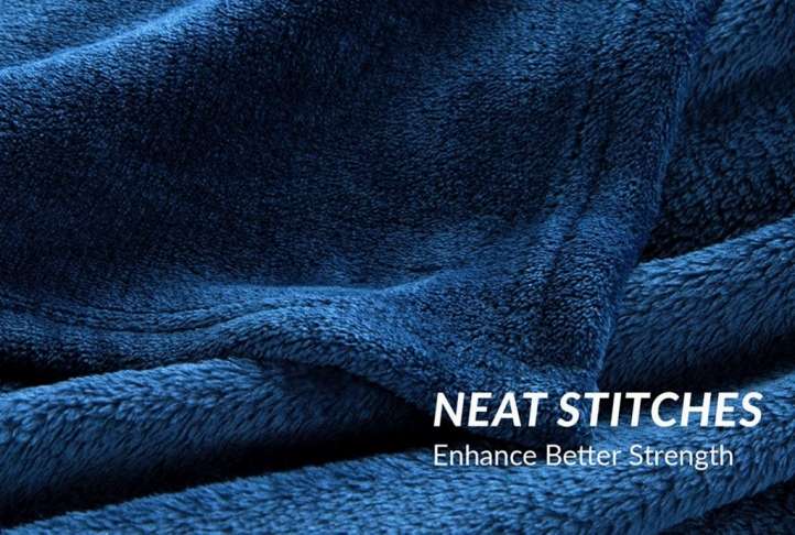 Bedsure flannel fleece throw, navy, Bedsure flannel fleece throw, navy, - image 3