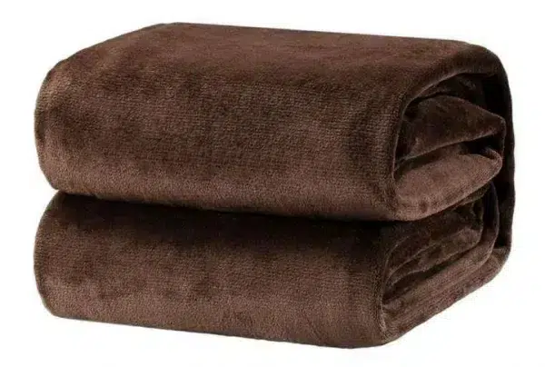 Bedsure flannel fleece throw, brown