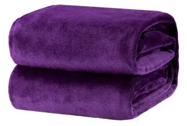 Bedsure flannel fleece throw, purple