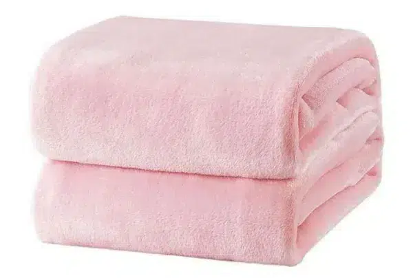 Bedsure flannel fleece throw, pink