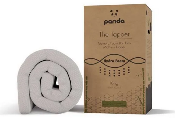 Panda memory foam bamboo topper, single