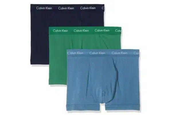 Calvin klein men's 3p trunk, pack of 3, blu,grn,ind