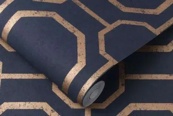 Sashiko navy wallpaper, easy to apply - image 3