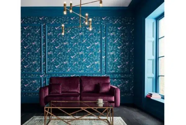 Alternative view of Tori Teal Wallpaper, Easy To Apply