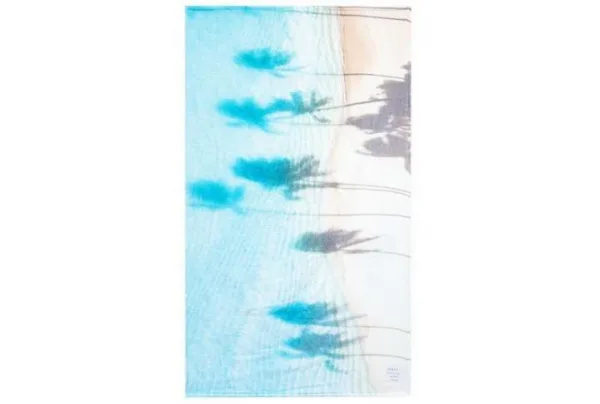 Hawaii palm shadows beach towel