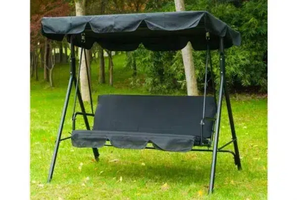 Outsunny 3 seater swing seat, black
