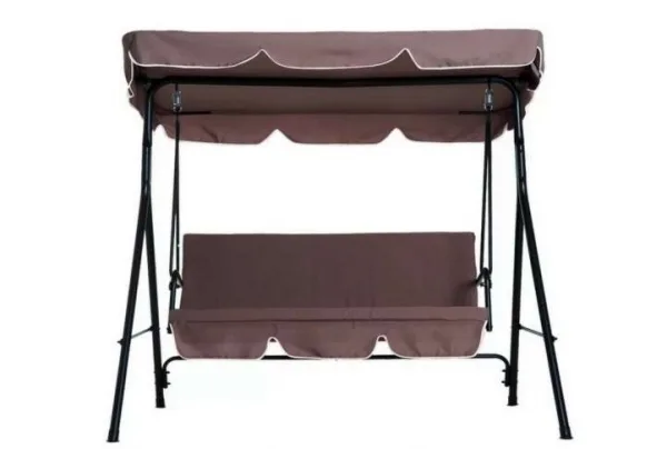 Outsunny 3 seater swing seat, brown