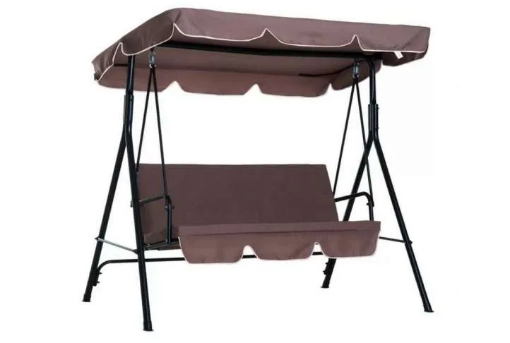 Outsunny 3 seater swing seat, brown Outsunny 3 seater swing seat, brown - image 3