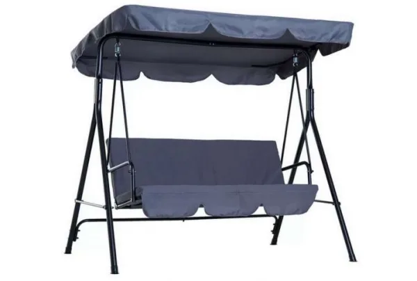 Outsunny 3 seater swing seat, grey - image 3