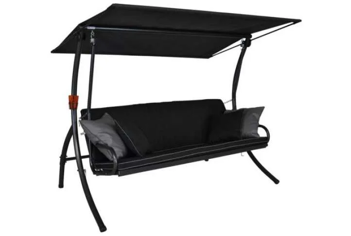 Elegance style swing seat & bed, black Elegance style swing seat & bed, black