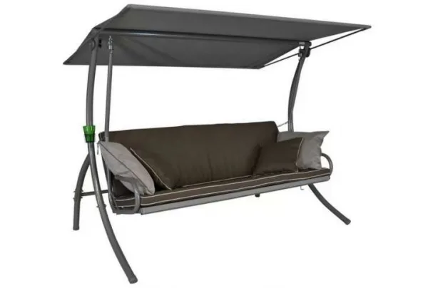 Elegance style swing seat & bed, taupe