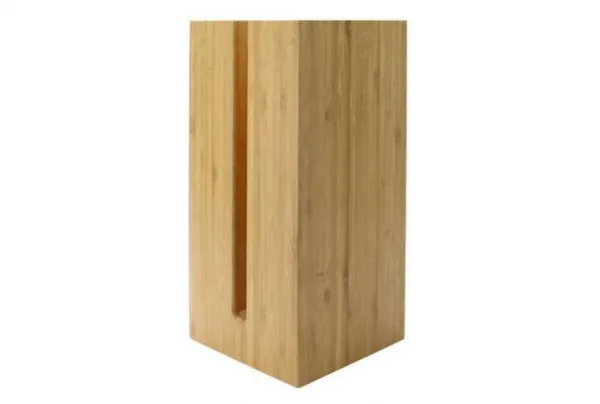 Bamboo toilet roll holder