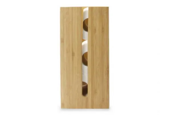 Bamboo toilet roll holder